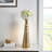 Sculptural Metal and Aluminum Vase for Living Room or Bedroom Styling - Modern Tall Flower Vase for Home Decor - 22", Gold