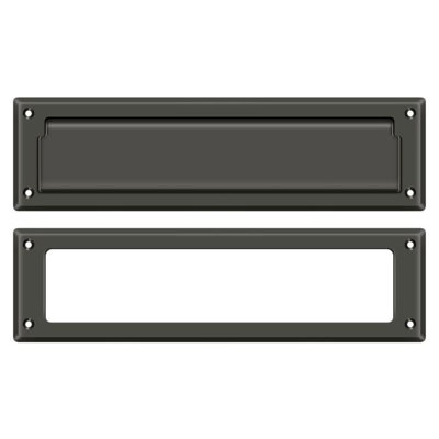 Fente pour courrier 13-1 / 8 po avec cadre intérieur en bronze huilé
