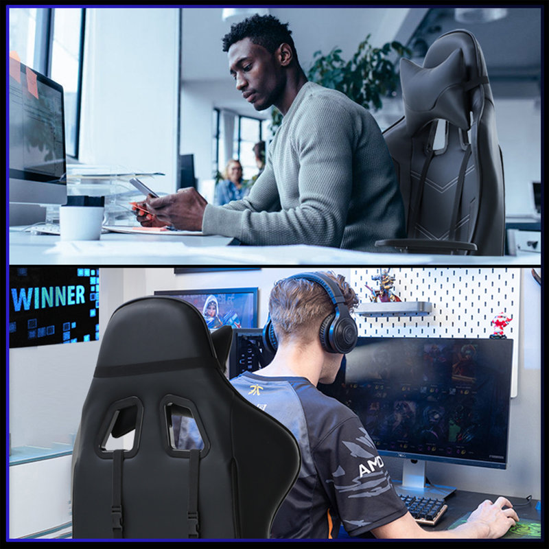 Inbox Zero Game Chair, Black