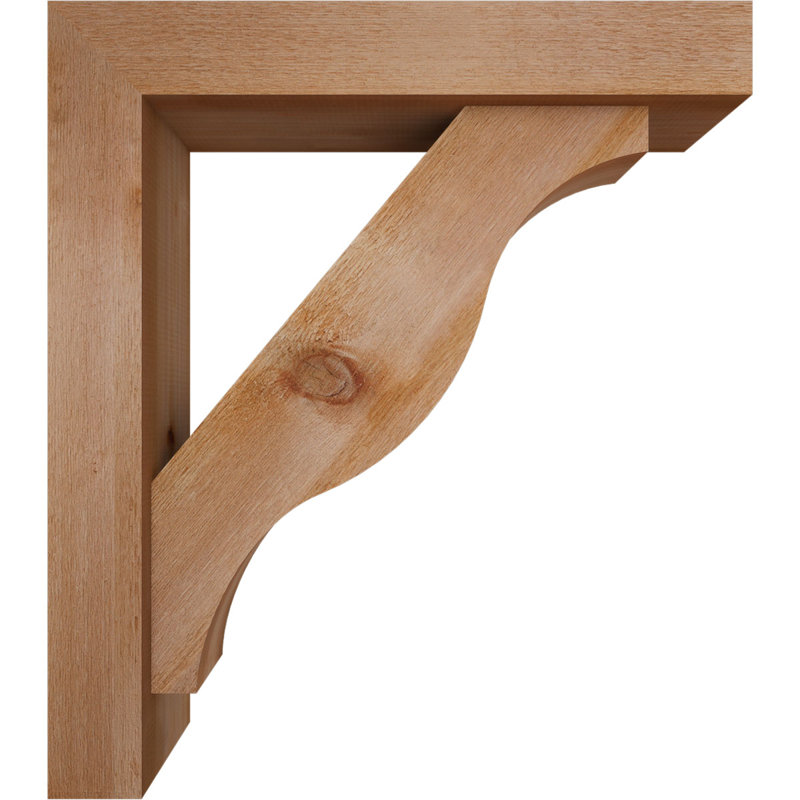 Support Funston Block avec support décalé, 24 x 30, Cèdre rouge occidental de l 6 po (scié brut)