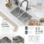 Styluxe Stylish 28" Double Bowl Stainless Steel Undermount Kitchen Sink with Grid and Strainers
