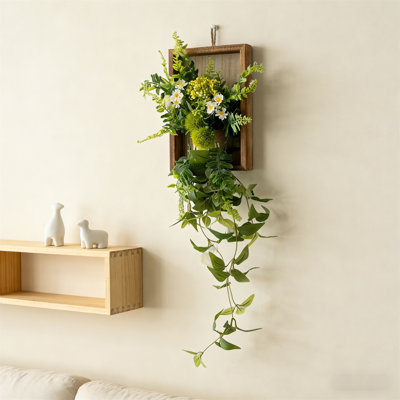 Couronne de linteau artificielle à fleurs séchées