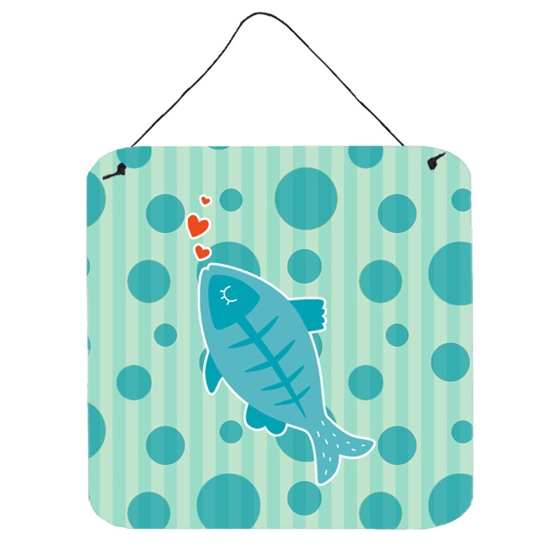 Décoration murale poisson polkadot
