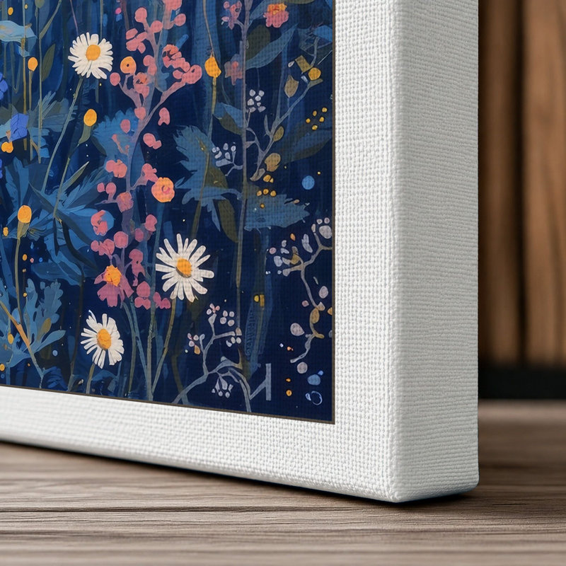 Wildflower Reverie Botanical - Wrapped Canvas, 18x12 - 45.7 x 30.5 cm, White Border