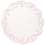 Ribbon Twirl Cotton Blend Scalloped Placemats
