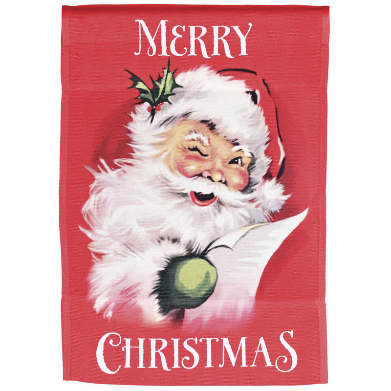 Polyester double face Noël, H 44 po x l 30 po