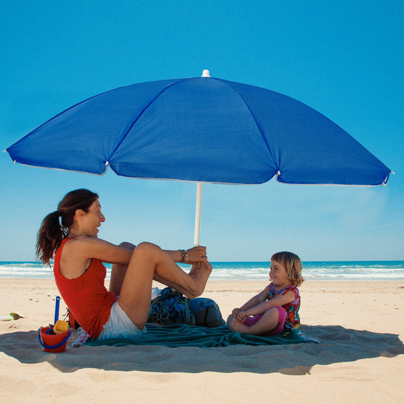 Parasol de plage 6 pi 6 po Bragi, Bleu