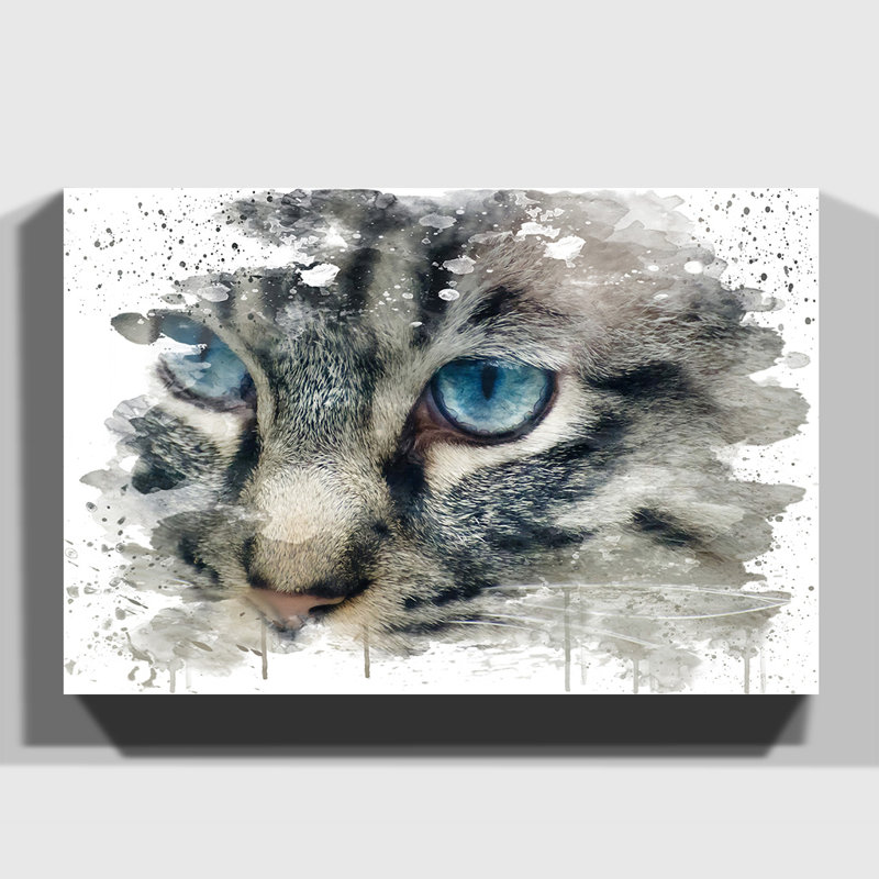 Cat Eyes3 - Wall Art, 50cm H x 76cm W, Wrapped Canvas