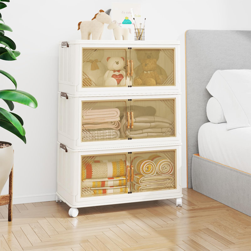 Large Stackable Storage Bins With Lids, 44.09" H x 31.5" W x 14.96" D
