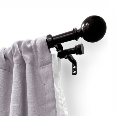 Adjustable 0.63" Double Curtain Rod