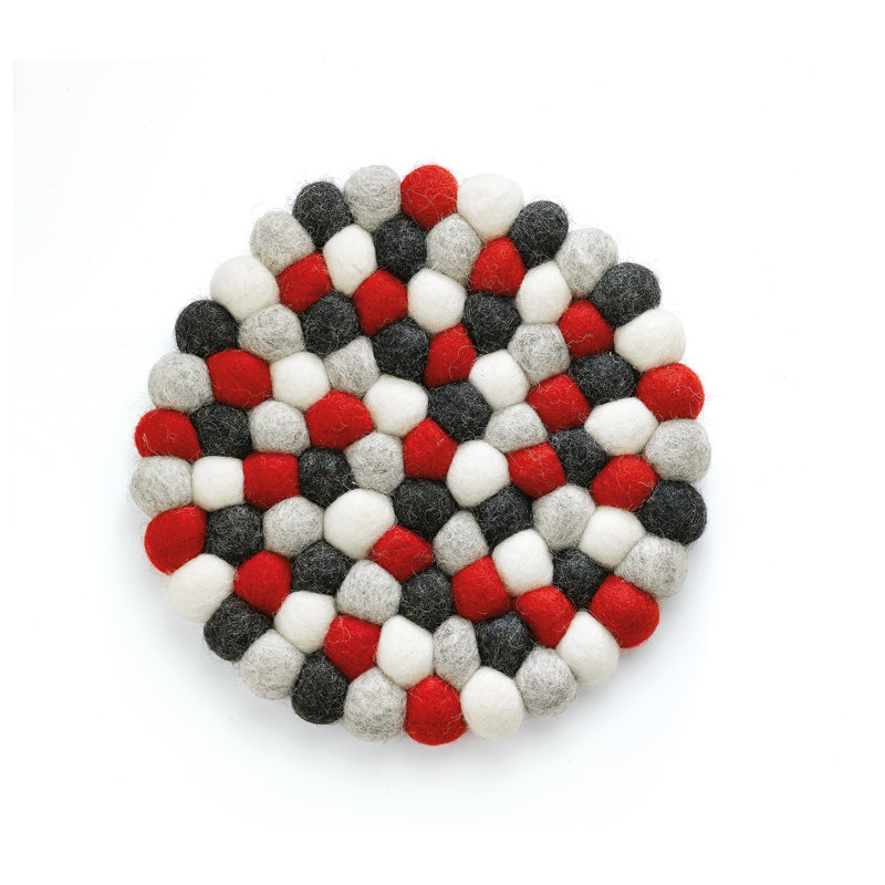 Rosso Round Virgin Wool Trivet