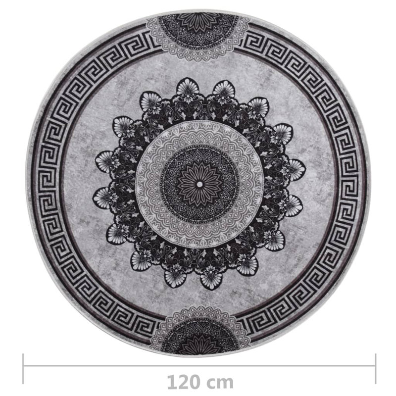 Damm Round 120 cm x 120 cm Oriental Flatweave Area Rug