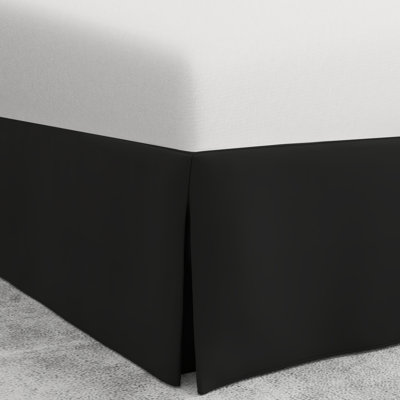 Bed Maker's No Lift Wrap Around Bed Skirt, 14" Drop, Twin, Black
