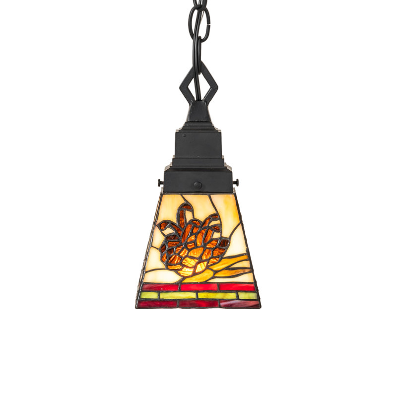 5" Square Pinecone Mini Pendant