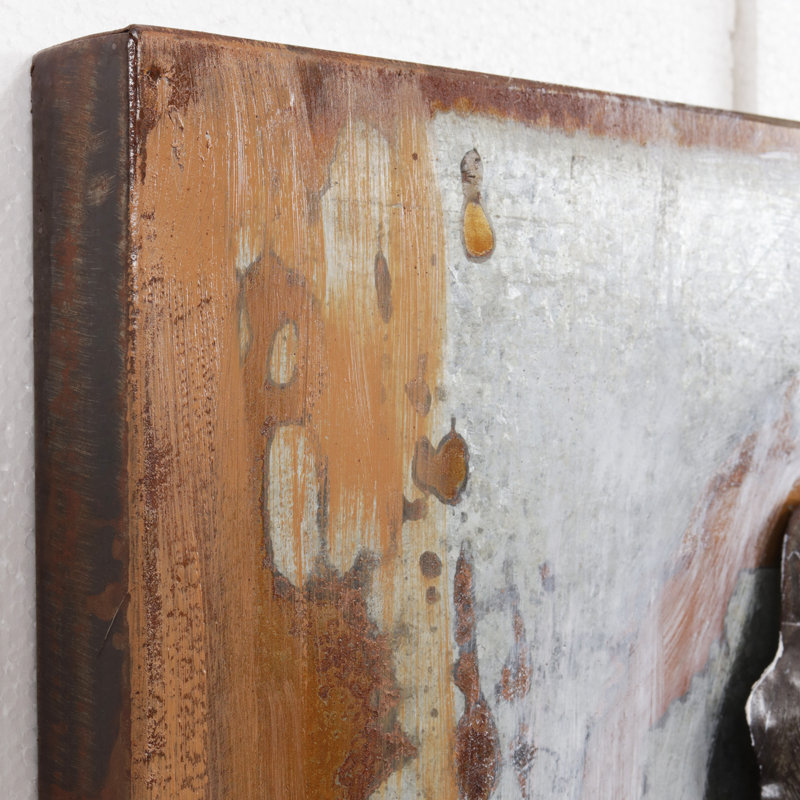 Elegance Metal Hand Painted Wall Sculpture