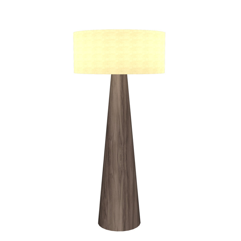 Cônica 62.4'' Novelty Floor Lamp, American Walnut