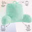 Coussin de dossier en fausse fourrure de lapin, taupe-112569388