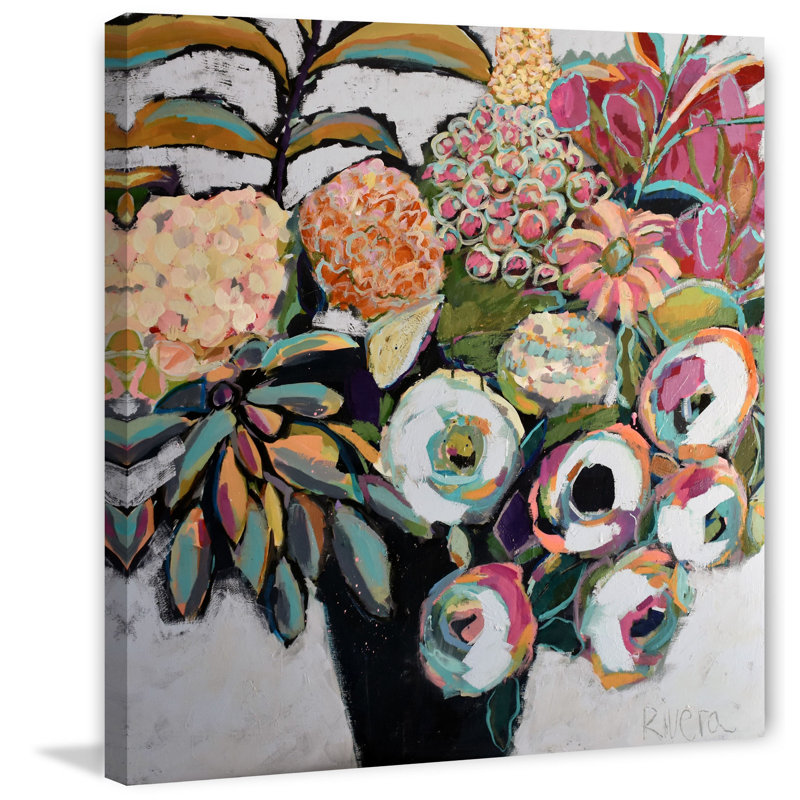 « spring bouquet » par michelle rivera, reproduction d’art sur toile tendue, H 40 po x l 40 po x P 1,5 po
