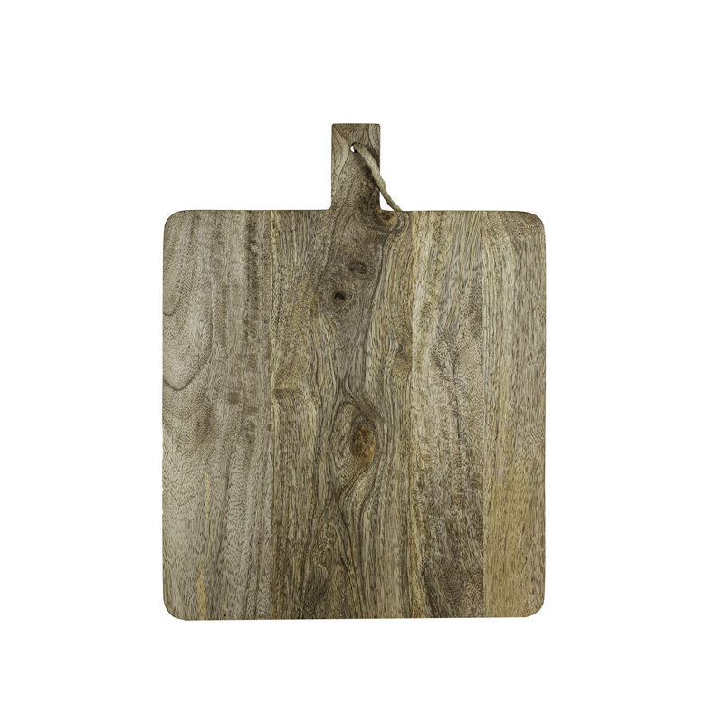 Foreside Home & Garden 15 Inch Paddle Cutting Board Natural Mango Wood & Jute