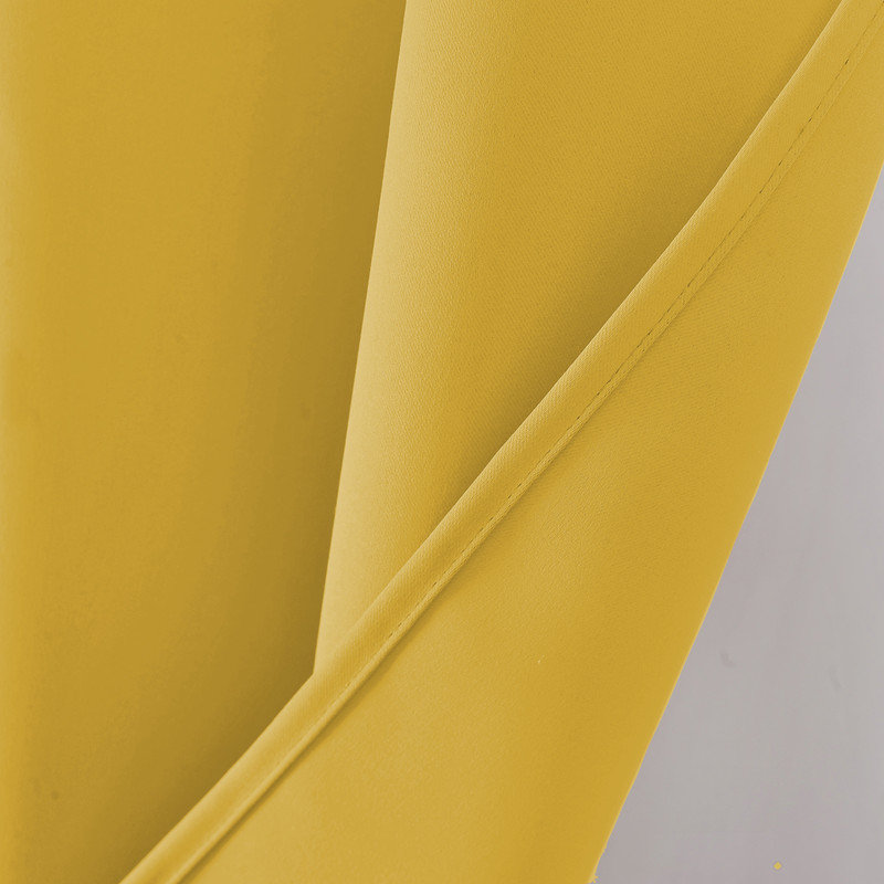 Panneau de rideau occultant 100% Fitnat, Jaune, L 52 po x L 95 po