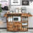 Rolling Kitchen Island Cart With Drop-leaf, Storage Solution with Wine Rack, Storage Cart for Kitchen, vintage Brown-957324273