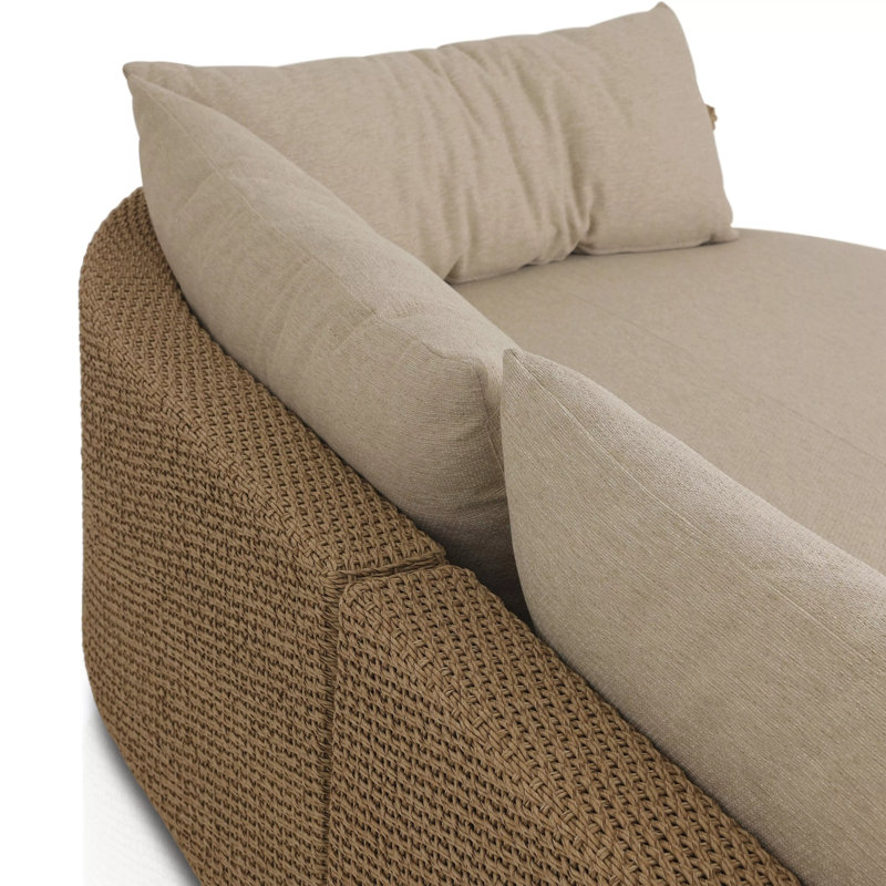 Canapé modulaire pour terrasse 133,5 po Marnier, Accoudoir à droite (vu de face)
