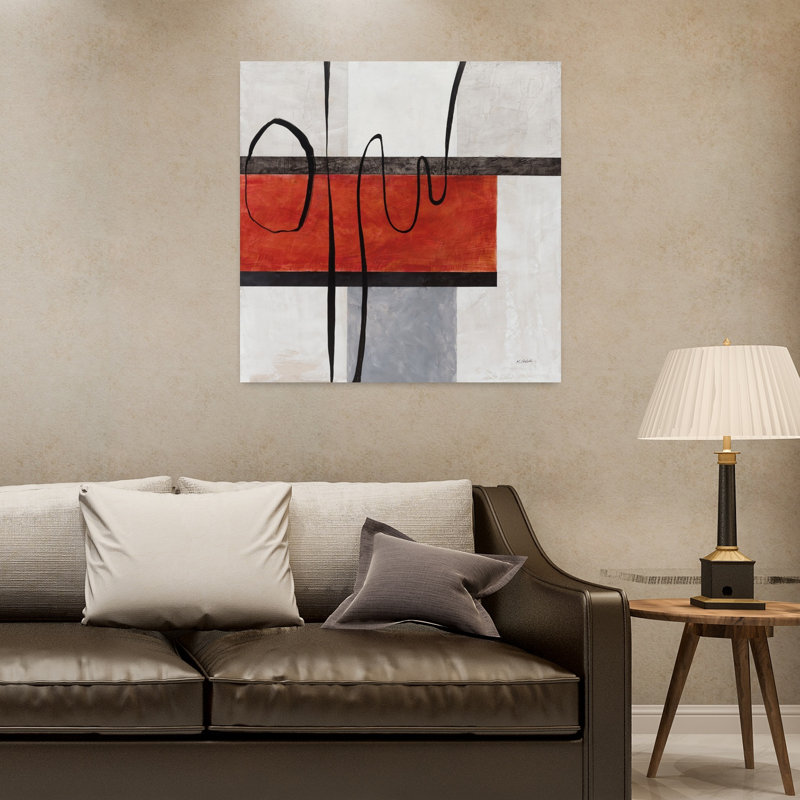 Balance Beam I, art contemporain moderne abstrait, H 32 po x l 32 po
