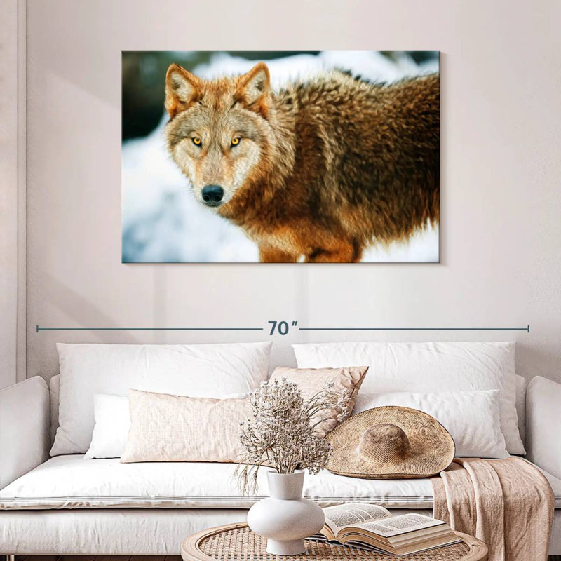 Brampt Brown Wolf, 30" H x 45" W