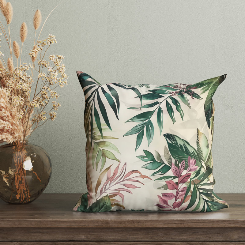 Housse de coussin réversible Floral Maximalist Floral, H 16 po x l 16 po