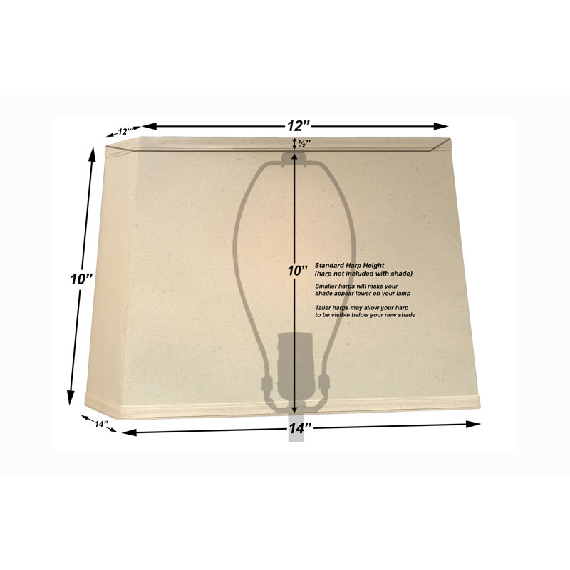 12'' H Linen Rectangle Lamp Shade