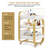 3-Tier Utility Cart, Rolling Cart with Lockable Wheels, Metal Frame Salon Trolley Cart-119689474