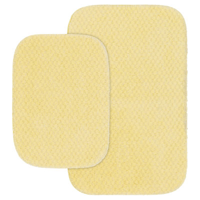Ensemble de 2 tapis de bain en nylon avec envers antidérapant Juliahna