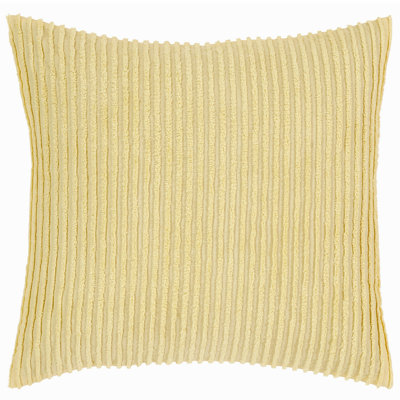 Jullian 100% Cotton Tufted Pillow Sham, Modern Stripe Design, Soft Breathable Decorative Cover, OEKO-TEX Certified, Machine Washable, Euro (26" x 26"), Yellow, All-Season