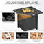 Square Propane Smokeless Fire Pit Table