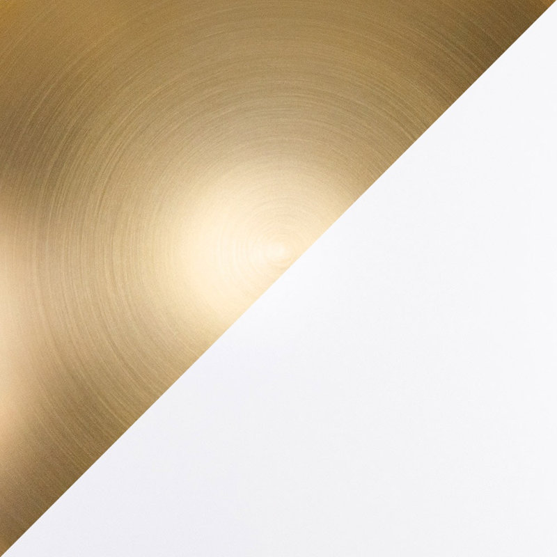 IC Brisa Downrod Ceiling Fan, Satin Brass/Matte White, Wall Control
