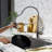 Single Handle Spring Neck Pull-Down Kitchen Faucet with 3-Function Sprayer, 360° Swivel Spout, and Deck Plate-94553830