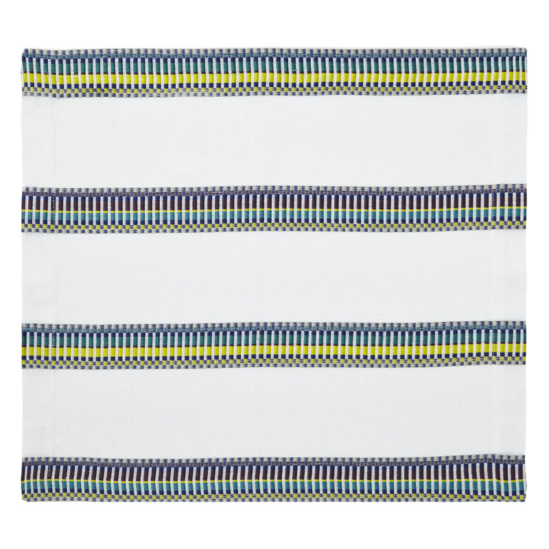 Sicily Linen Blend Striped Square Napkin