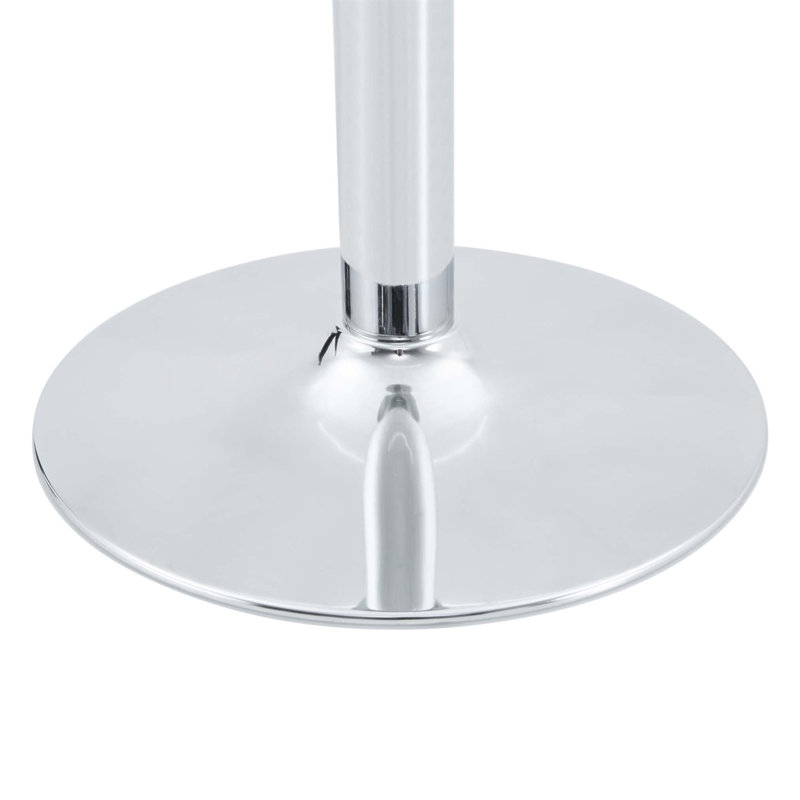 Table basse de 27,5 pouces en verre trempé avec base en métal argenté, bord luxueux pour intérieurs modernes et luxueux