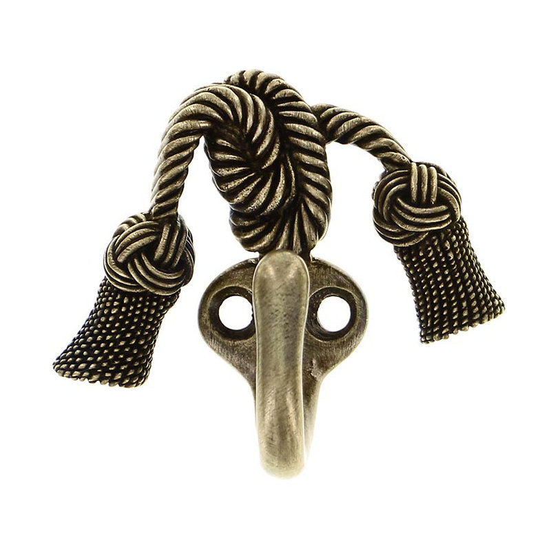 Sforza Wall Hook, Antique Brass