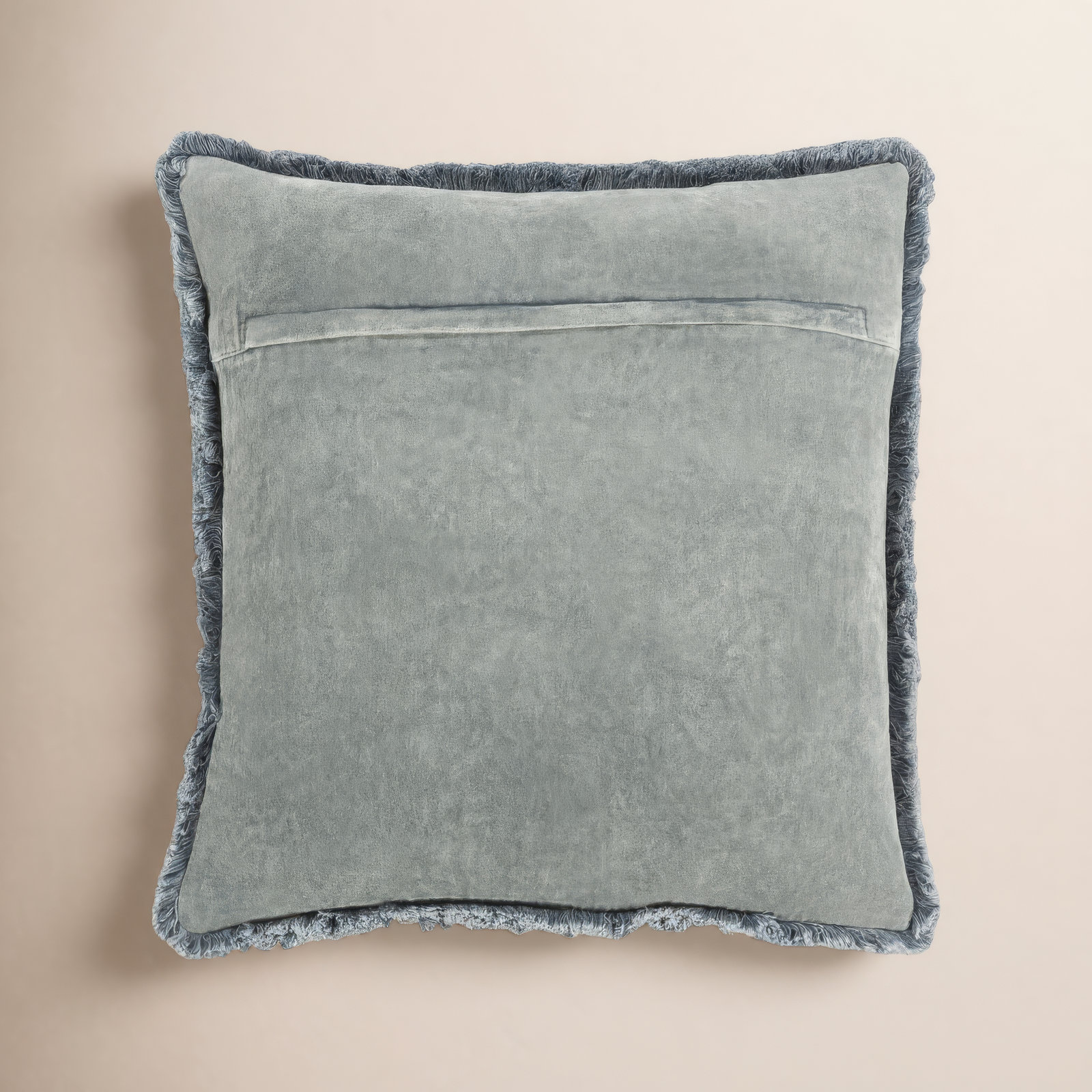 Steph Fringed Cotton Throw Pillow, 18" x  18", Slate, Pillow Cover Only - No Insert