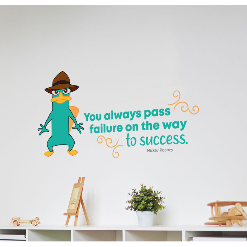 Adhésif décoratif en vinyle « Pass failure Perry the Platypus », H 20 po x l 40 po