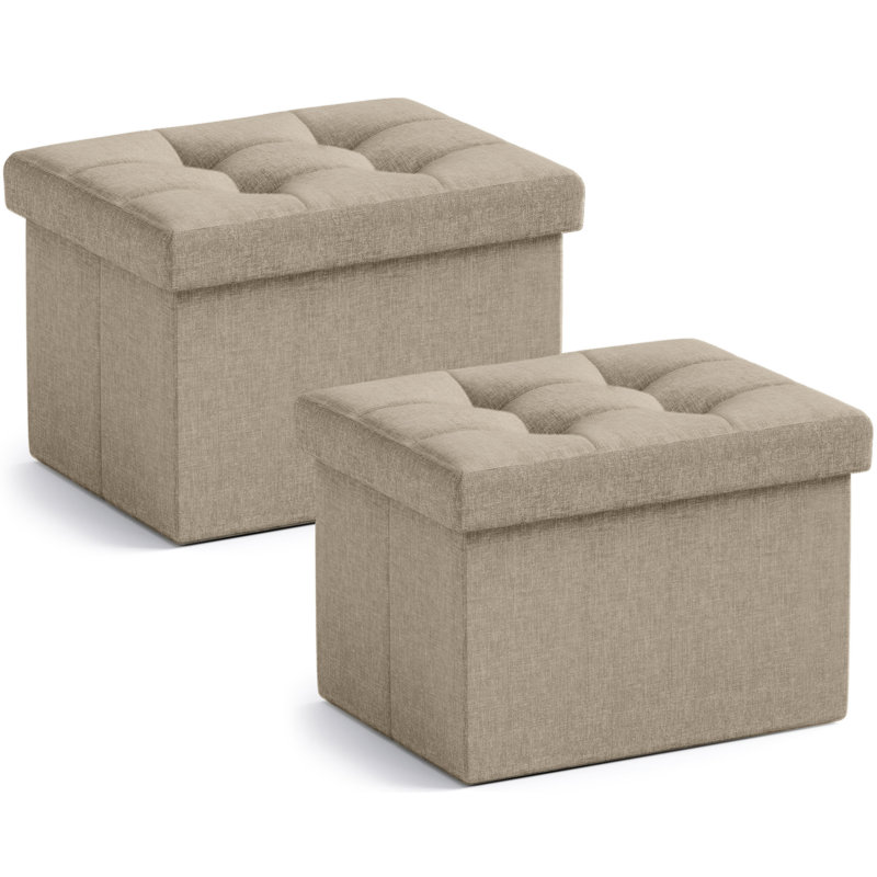 Repose-pieds avec rangement Michaelene, Taupe