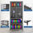 3D Printer Cabinet With Double Layer 3D Printer Filament Storage Rack,Acrylic Cabinet Doors & T-Bar Holder,Built-In Power Strip