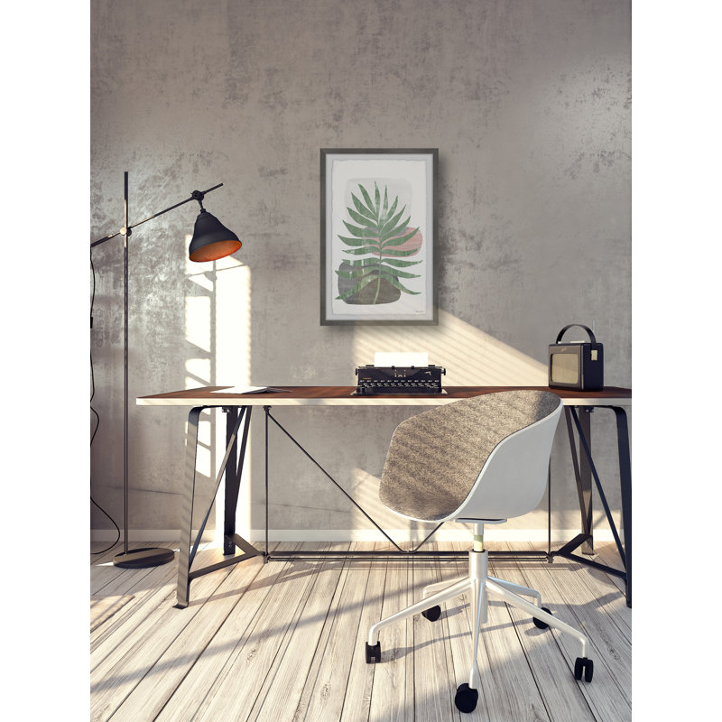 Vert feuille tropicale II-reproduction de peinture encadrée sur papier, H 12 po x l 8 po x P 1,5 po