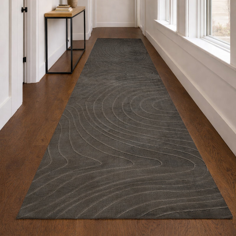 Tapis gris Somos, Gris, Tapis de couloir 2 pi 8 po x 8 pi