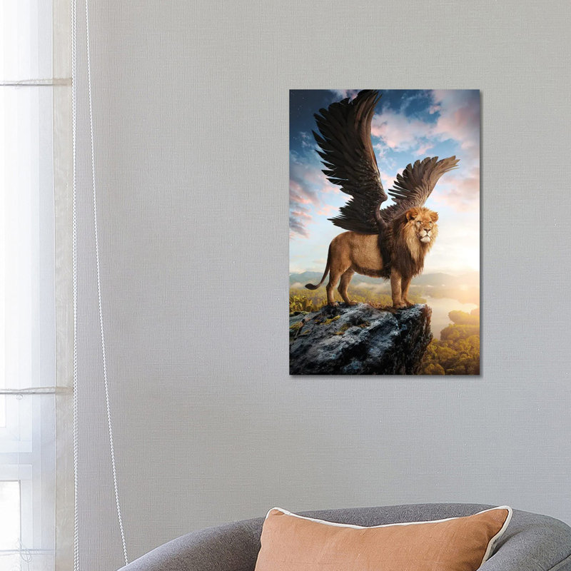 Winged Lion by Ruvim Noga - Wrapped Canvas Gallery-Wrapped Canvas Giclée
