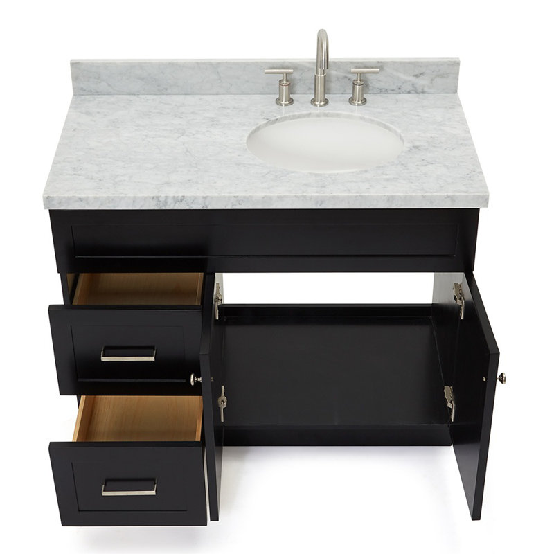 Ensemble de meuble-lavabo simple 43 po Abell, Noir