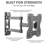 Lauria Articulating Arm Universal Wall Mount for 26"-42" Flat Panel Screens