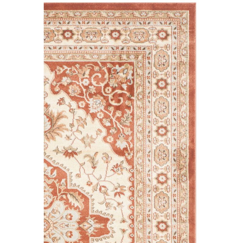 Tapis oriental rouille / ivoire Lavelle, Rectangle 4 pi x 6 pi