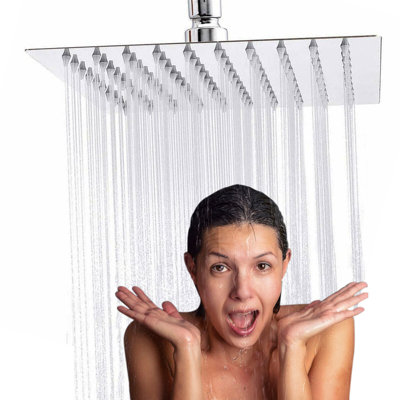 Tête de douche chromée chromée 16 po à haute pression en acier inoxydable